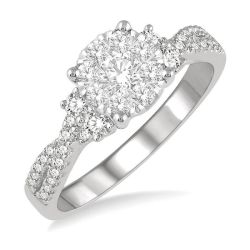 Shine Bright Freya Enigma 14K White Gold Diamond Engagement Ring