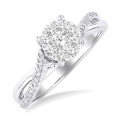 Shine Bright OraLuxZen 14K White Gold Diamond Ring