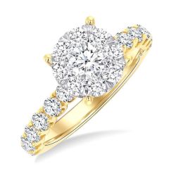 ElOraEl ThCaXe 14K White Gold Diamond Ring