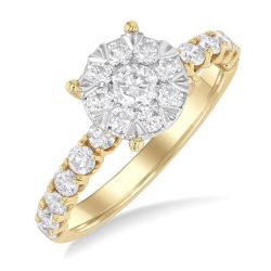 LuxLinVio 14K White Gold Diamond Ring