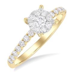 VioLuxLin ElOnTh CaVioVio 14K White Gold Diamond Ring