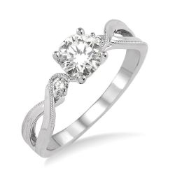 ZenArOra 14K White Gold Diamond Ring