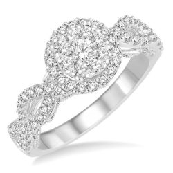 Shine Bright Apollo Eternelle 14K White Gold Diamond Bridal Ring