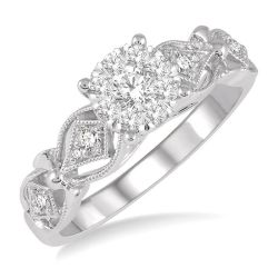 Shine Bright Eternelle Celestia 14K White Gold Diamond Bridal Ring