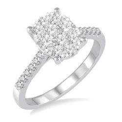 Hades Arcane 14K White Gold Diamond Engagement Ring