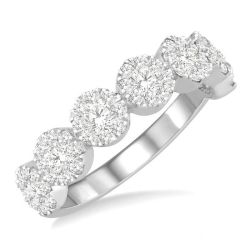 Round Shape 7 Stone Shine Bright Essential Diamond Wedding Band