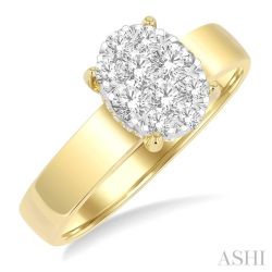 LinXeVer 14K White Gold Diamond Ring