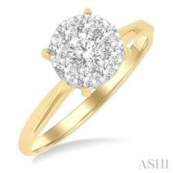 OraZenTh ZenIsVel 14K White Gold Diamond Ring
