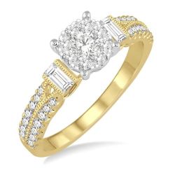Shine Bright LuxVioXe RaOnAr 14K White Gold Diamond Ring