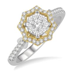 LinXeSol 14K White Gold Diamond Ring