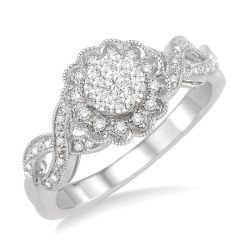 Flower Halo Shine Bright Diamond Fashion Ring