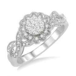 Flower Shape Shine Bright Diamond Fashion Ring