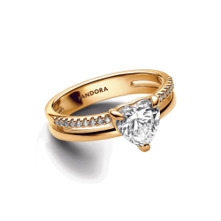 Double Band Heart Ring