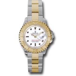  *Pre-Owned* Rolex Steel and Yellow Gold Lady Yacht-Master 29 Watch - White Dial
