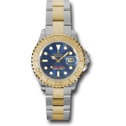  *Pre-Owned* Rolex Steel and Yellow Gold Lady Yacht-Master 29 Watch - Blue Dial