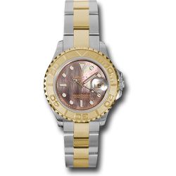  *Pre-Owned* Rolex Steel and Yellow Gold Lady Yacht-Master 29 Watch - Black Mother-Of-Pearl Dial
