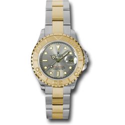  *Pre-Owned* Rolex Steel and Yellow Gold Lady Yacht-Master 29 Watch - Grey Dial