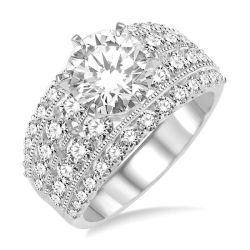 Midnight Prestige 14K White Gold Diamond Engagement Ring