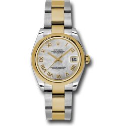  *Pre-Owned* Rolex Steel and Yellow Gold Datejust 31 Watch - Domed Bezel - Mother-Of-Pearl Roman Dial - Oyster Bracelet