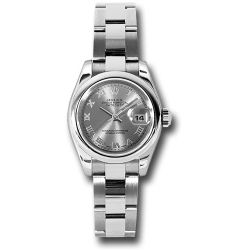  *Pre-Owned* Rolex Steel Lady-Datejust 26 Watch - Domed Bezel - Rhodium Roman Dial - Oyster Bracelet