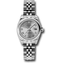  *Pre-Owned* Rolex Steel Lady-Datejust 26 Watch - Domed Bezel - Silver Concentric Arabic Dial - Jubilee Bracelet