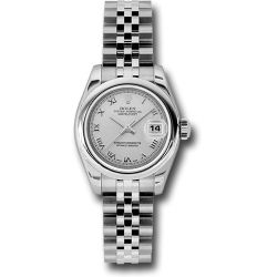   *Pre-Owned* Rolex Steel Lady-Datejust 26 Watch - Domed Bezel - Silver Roman Dial - Jubilee Bracelet