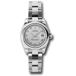  *Pre-Owned* Rolex Steel Lady-Datejust 26 Watch - Domed Bezel - Silver Roman Dial - Oyster Bracelet