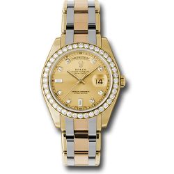  *Pre-Owned* Rolex Yellow Gold Day-Date Special Edition 39 Watch - 40 Diamond Bezel - Champagne Diamond Dial