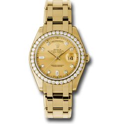  *Pre-Owned* Rolex Yellow Gold Day-Date Special Edition 39 Watch - 40 Diamond Bezel - Champagne Diamond Dial
