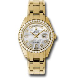  *Pre-Owned* Rolex Yellow Gold Day-Date Special Edition 39 Watch - 40 Diamond Bezel - Mother-Of-Pearl Diamond Dial