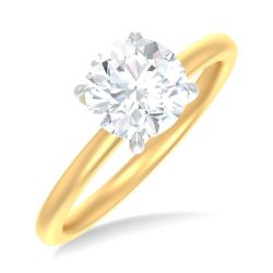 Laurel Round Shape Semi-Mount Diamond Engagement Ring