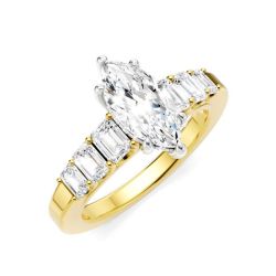 Tulip Petal Diamond Semi-Mount Ring