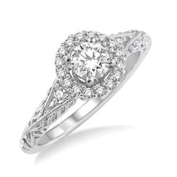 Ember Lustre 14K White Gold Diamond Engagement Ring