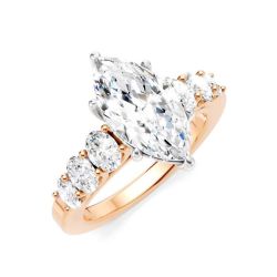 Moonstone Emerald Diamond Semi-Mount Ring