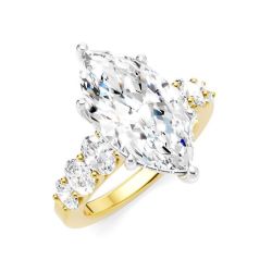 Lagoon Marquise Shape Semi-Mount Diamond Engagement Ring