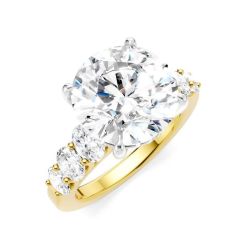 Gilded Silhouette Diamond Semi-Mount Ring