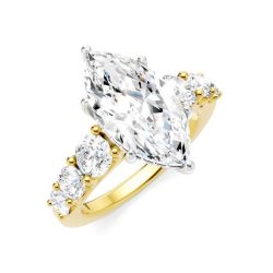 Maple Marquise Shape Semi-Mount Diamond Engagement Ring