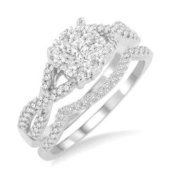 Round Shape Shine Bright Diamond Wedding Set