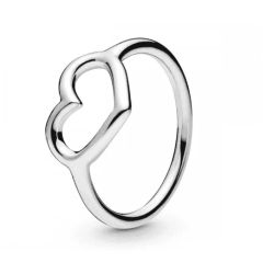 Polished Open Heart Ring