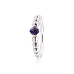 Purple Beaded Ring