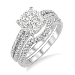 Round Shape Shine Bright Diamond Wedding Set
