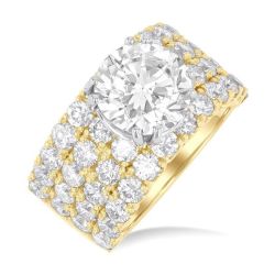 Jasmine Emerald Diamond Semi-Mount Ring