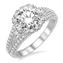 Harbor Avalon 14K White Gold Diamond Semi-Mount Ring