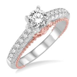 Equinox Regalia Rose Gold Diamond Engagement Ring