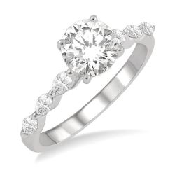 Persephone Splendor 14K White Gold Diamond Semi-Mount Ring