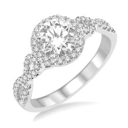 Ra Gilded 14K White Gold Diamond Engagement Ring