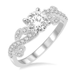 Hera Lustre 14K White Gold Diamond Engagement Ring