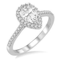 Andromeda Gilded 14K White Gold Diamond Engagement Ring