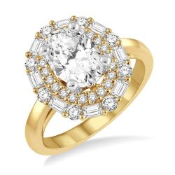 Flora Wreath Diamond Semi-Mount Ring