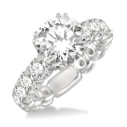 Rain Regalia 14K White Gold Diamond Semi-Mount Ring